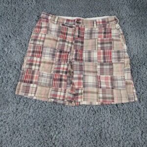 Jos. A. Bank Shorts Mens 38 Multicolor Madras Plaid Chino Casual 35x8*